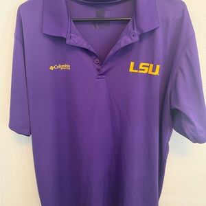 Columbia Purple LSU Performance Polo